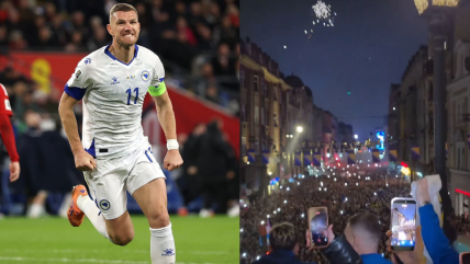   [VIDEO] Cientos de personas en Bosnia homenajearon a Edin Dzeko tras la clasificación al Mundial 2026 