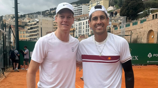 [VIDEO] Alejandro Tabilo entrenó con Jannik Sinner en el Masters 1.000 de Montecarlo