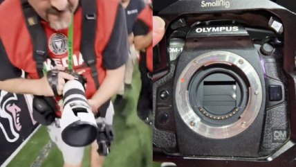   ¡Gajes del oficio! El potente pelotazo de Messi que destrozó la cámara de un fotógrafo en Miami 