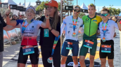 Macarena Salazar y Marcel Bolbat conquistaron el primer Ironman 70.3 de Puerto Varas