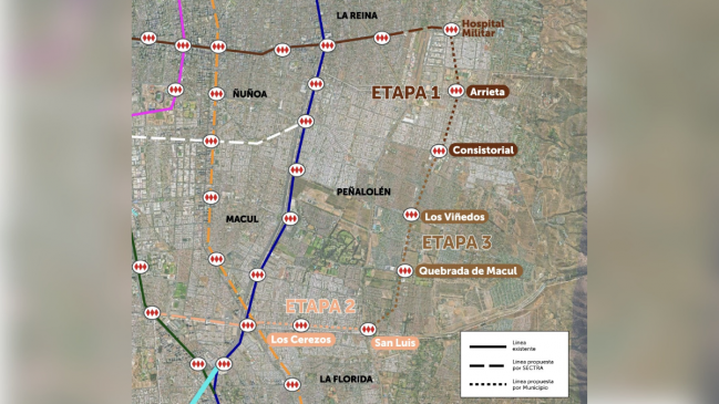 Con nuevas estaciones en L3: Peñalolén y La Reina proponen a Transportes expandir el Metro