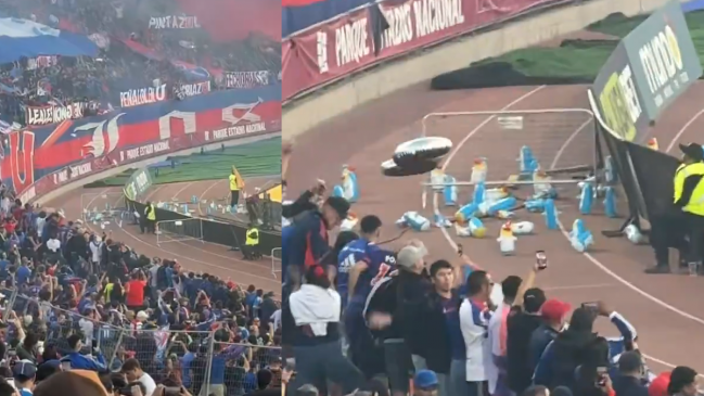 [VIDEO] Hinchada de la U arrojó pingüinos inflables durante el clásico ante la UC