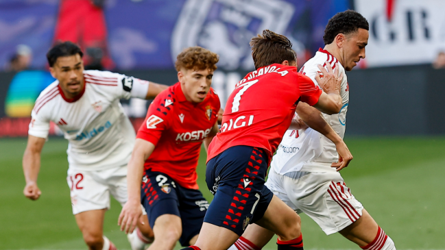 Sevilla de Suazo y Alexis cayó a la zona de descenso tras perder en el final ante Osasuna