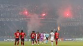 Partido entre Independiente Medellín y Flamengo fue suspendido por incidentes de hinchas locales