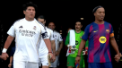 Iván Zamorano y Claudio Bravo protagonizaron duelo de leyendas de Real Madrid y Barcelona..
