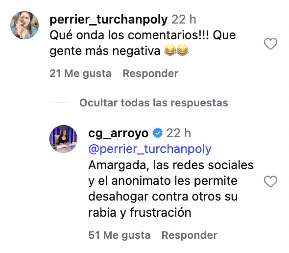 Carmen Gloria respondió a sus críticos