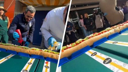   Panadería preparó el completo más grande de Chile: Medía 4 metros 