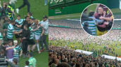 Hinchas de Celtic invadieron la cancha tras salir campeón: Se reportaron agresiones a rivales