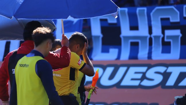 Arbitro sufrió polémica agresión en el partido de Huachipato y La Calera