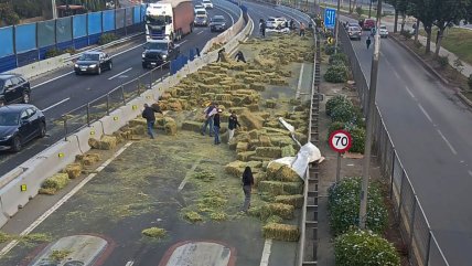 Trágico accidente: caída de carga mató a mujer en la Autopista Central