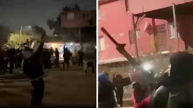 Descarada ostentación armada de delincuentes en Cerro Navia