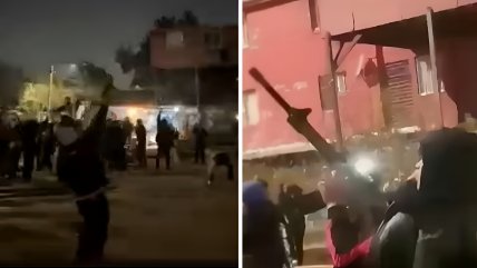 Descarada ostentación armada de delincuentes en Cerro Navia