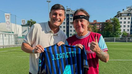   Reunión de leyendas en San Siro: Javier Zanetti y Steve Harris 