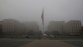 Frío y neblina marcaron la mañana en el centro cívico de Santiago