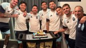 El saludo del plantel argentino a Lionel Messi en la concentración mundialista