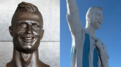Comparada con el busto de Cristiano Ronaldo: Estatua gigante de Messi recibió fuertes críticas