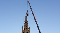 Fue retirada la cruz que estaba a punto de caer en iglesia de Viña del Mar