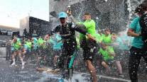 El gran festejo de George Russell y Mercedes en el GP de Austria
