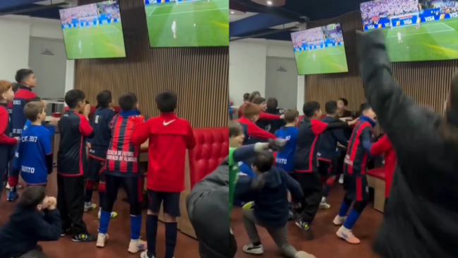 [VIDEO] Niños de San Lorenzo enloquecieron con atajada de Gill en los penales ante Alemania