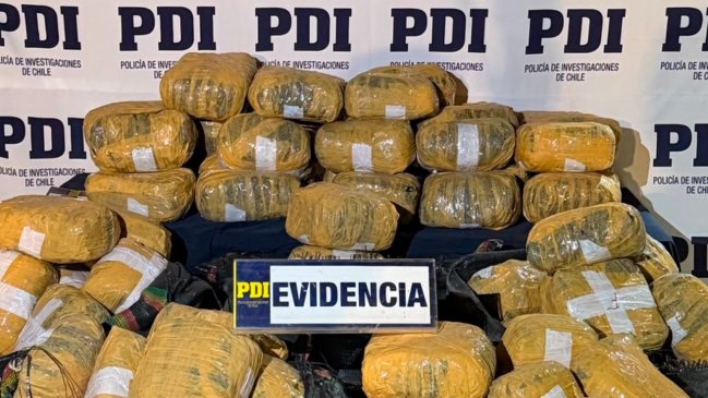 Fuerza de Tarea Frontera de la PDI incautó 175 kilos de cannabis en el paso Hito Cajón