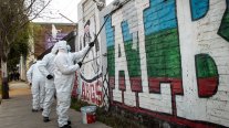Municipalidad de Peñalolén eliminó rayados de la Garra Blanca, 