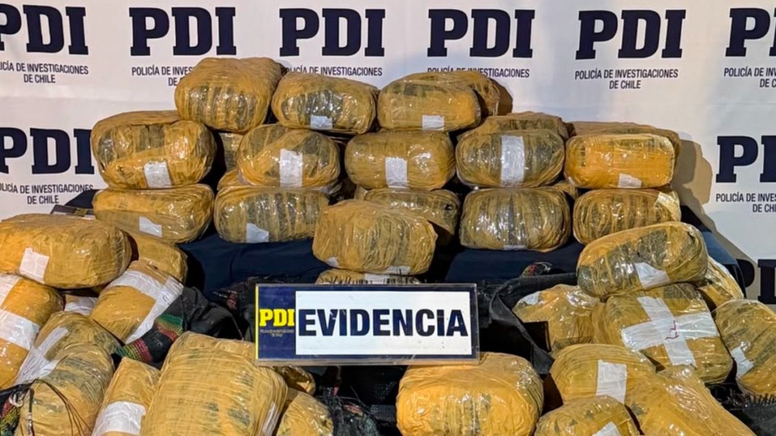 Fuerza de Tarea Frontera de la PDI incautó 175 kilos de cannabis en el paso Hito Cajón