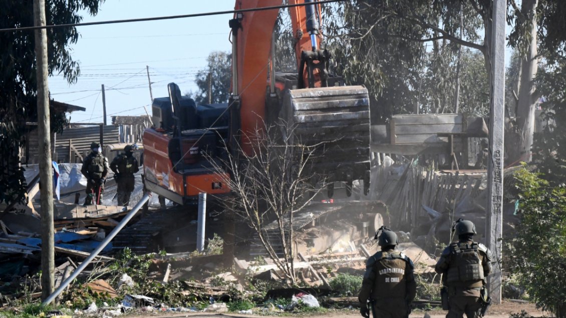 Día 2 del desalojo de la megatoma de San Antonio: 65% de avance y un nuevo detenido