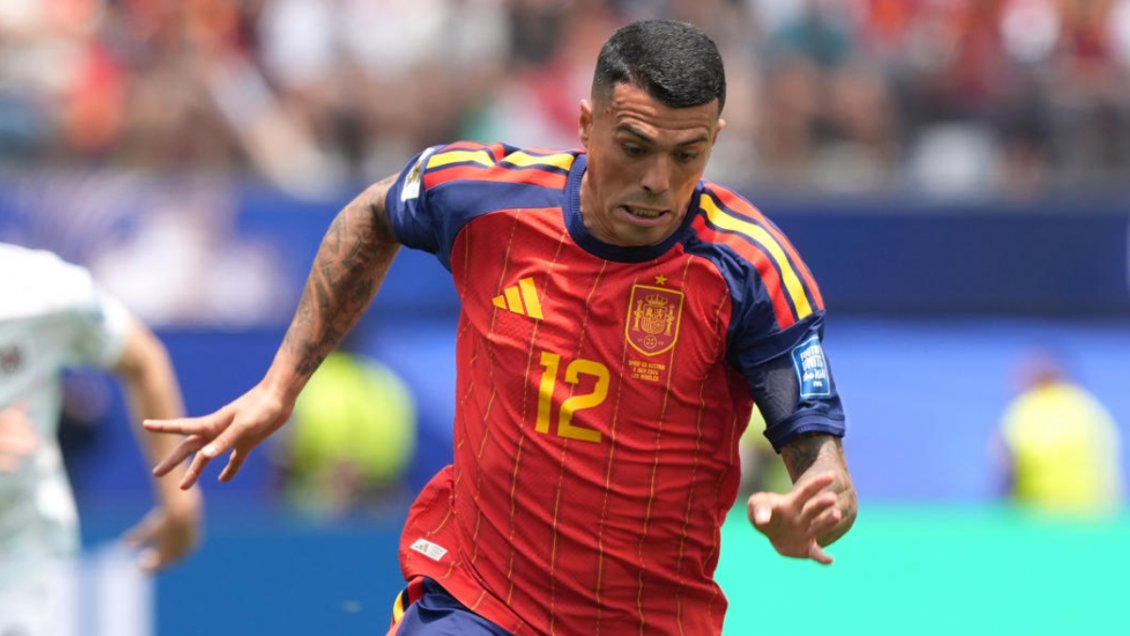 Pedro Porro se elevó en el área de Austria y puso el 2-0 para España