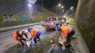 Puerto Montt combate el hielo en las calles con seis toneladas de sal