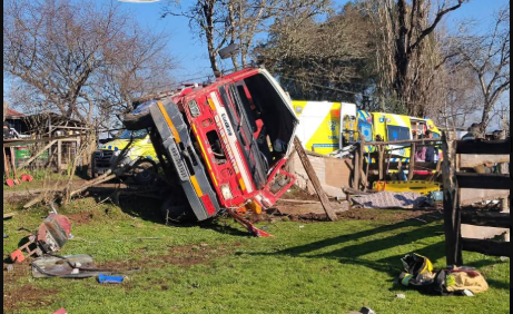 Conductor de carro de Bomberos que volcó en La Araucanía estaba bajo los efectos del alcohol