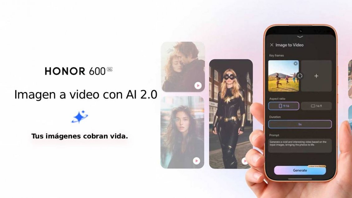 HONOR 600 Series: así es Image To Video 2.0, la tecnología que da vida a tus fotos