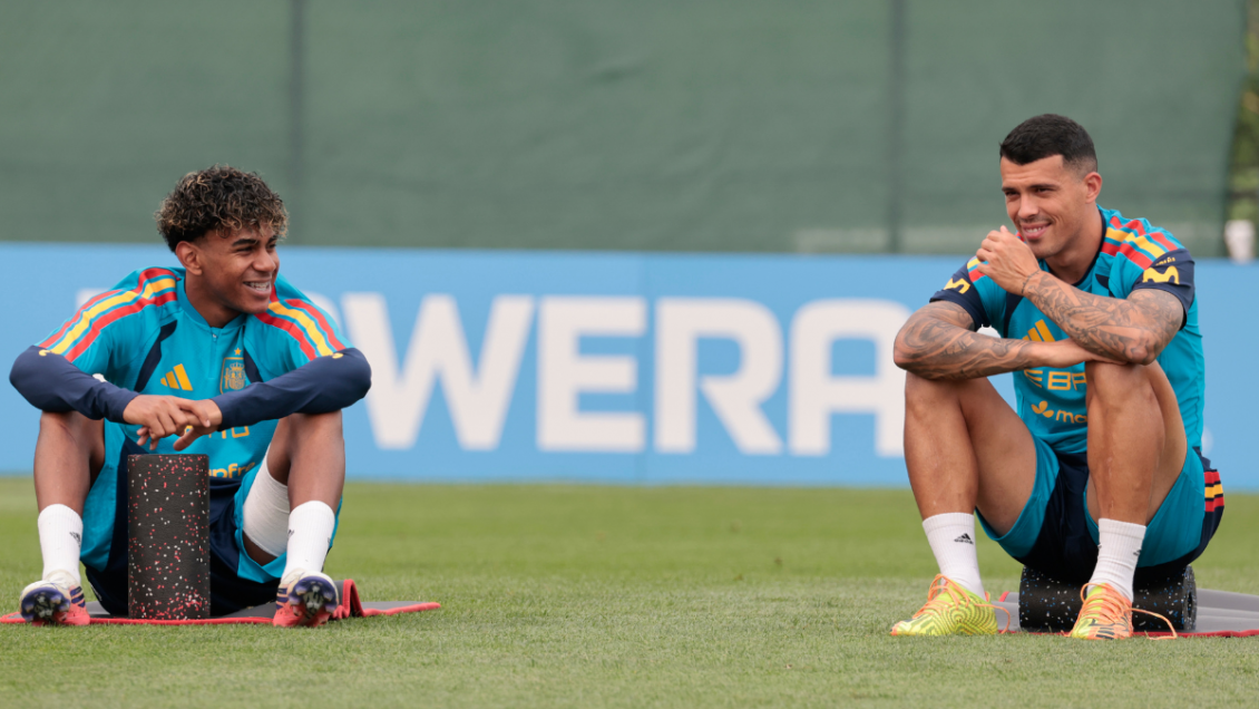 Lamine Yamal y Pedro Porro entrenaron con normalidad en España de cara a la final