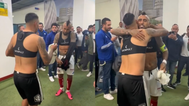   [VIDEO] ¿Quién se la quedó? Vidal cambió su camiseta tras la victoria de Colo Colo ante Millonarios 