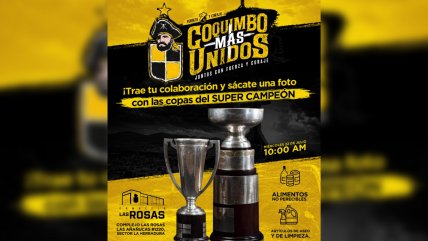 Ofrecen fotos con jugadores y trofeos: Coquimbo hará jornada solidaria para afectados por temporal