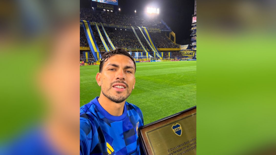 Leandro Paredes fue homenajeado por Boca antes del partido con O'Higgins