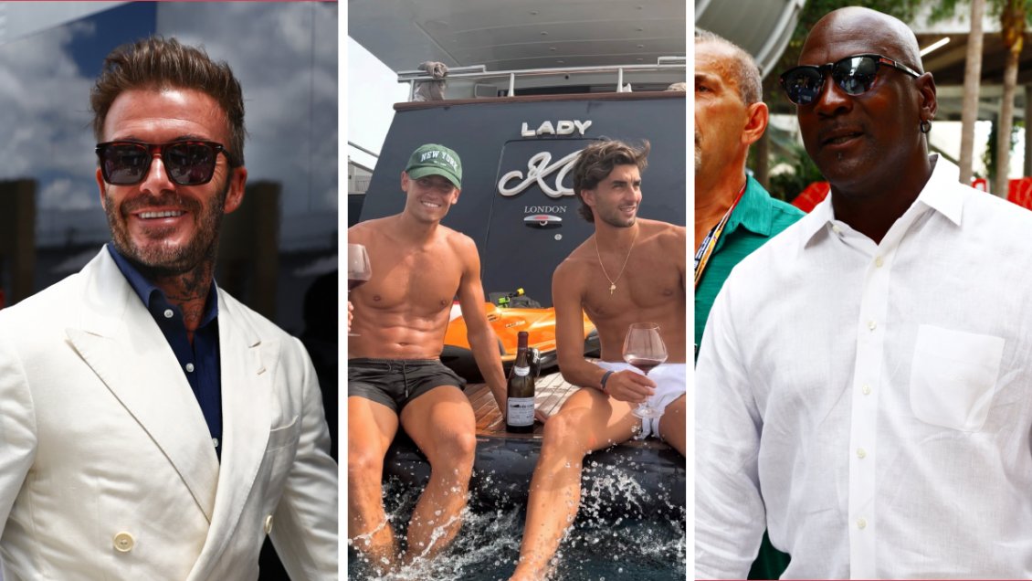 Reunión de estrellas: Campeones del mundo coincidieron con Beckham y Jordan en Ibiza