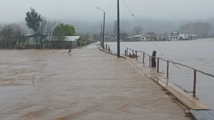 Senapred declaró Alerta Roja en Arauco por desborde del río Pichilo
