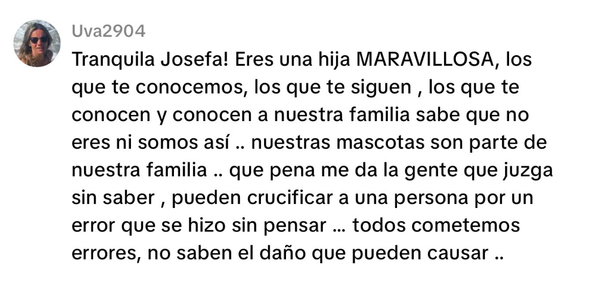 Madre de Josefa Sáez respondió a las críticas contra la influencer 