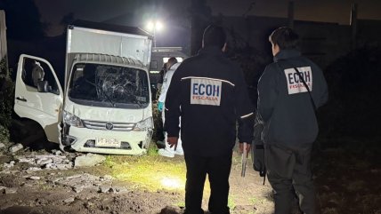 Investigan mortal ataque a tiros contra un camión en Paine