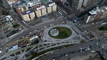   Nueva Plaza Baquedano: Velocidad en los alrededores cayó 67% en hora punta 