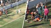 [VIDEO] Jugador noqueó a una periodista con feroz pelotazo en Brasil