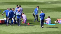   Lucas Assadi entrenó diferenciado en la previa del Superclásico 