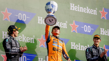   Lando Norris trepó en la Fórmula 1 con su festejo en Países Bajos 