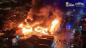 Los Lagos: Voraz incendio destruyó cuartel de Bomberos y dejó un fallecido
