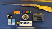 Sospechoso de abigeato fue sorprendido con armas y drogas