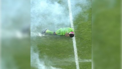   Christian Bravo fue trasladado a un centro asistencial por bomba de estruendo en el Coquimbo-Huachipato 