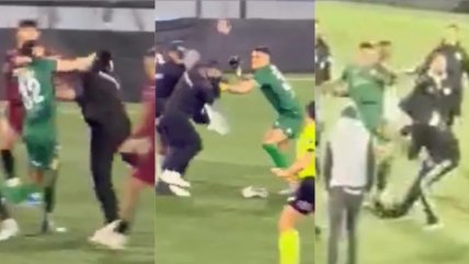   [VIDEO] Bochorno en Uruguay: Arquero de Danubio se fue a los golpes con hinchas que invadieron la cancha 
