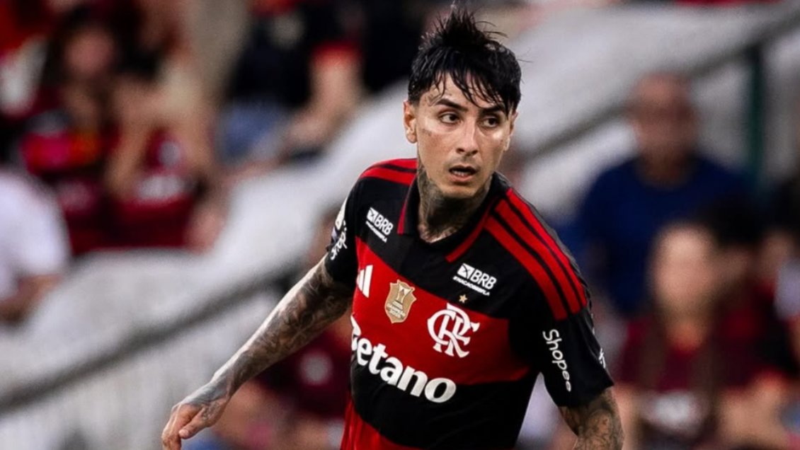 Erick Pulgar salió lesionado en duelo de Flamengo y Mirassol en el Brasileirao