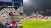 [VIDEO] Hinchada de Osnabruck brilló con mosaico de una montaña rusa ante Bayern Munich