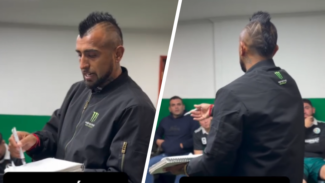   [VIDEO] Se vistió de DT: La charla técnica de Arturo Vidal en Rodelindo Román 